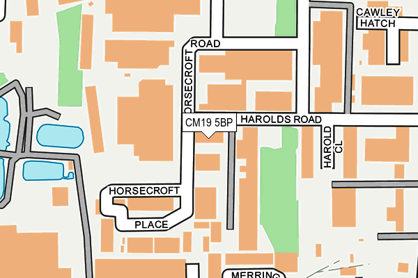 CM19 5BP map - OS OpenMap – Local (Ordnance Survey) CM19 5BP map - OS OpenMap – Local (Ordnance Survey)