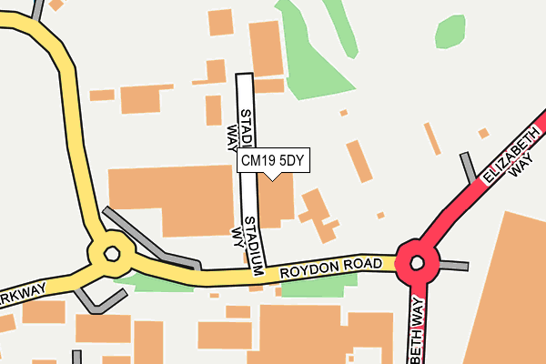 CM19 5DY map - OS OpenMap – Local (Ordnance Survey) CM19 5DY map - OS OpenMap – Local (Ordnance Survey)