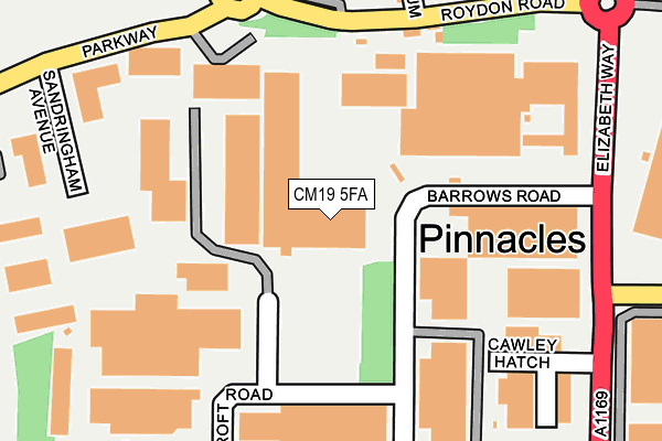 CM19 5FA map - OS OpenMap – Local (Ordnance Survey) CM19 5FA map - OS OpenMap – Local (Ordnance Survey)