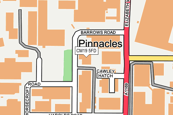 CM19 5FD map - OS OpenMap – Local (Ordnance Survey) CM19 5FD map - OS OpenMap – Local (Ordnance Survey)