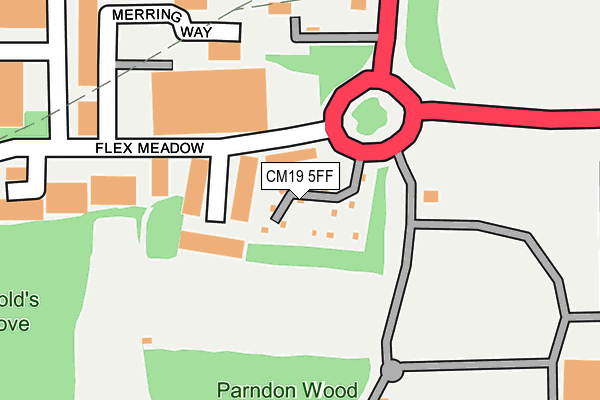 CM19 5FF map - OS OpenMap – Local (Ordnance Survey) CM19 5FF map - OS OpenMap – Local (Ordnance Survey)