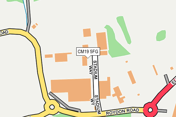 CM19 5FG map - OS OpenMap – Local (Ordnance Survey) CM19 5FG map - OS OpenMap – Local (Ordnance Survey)