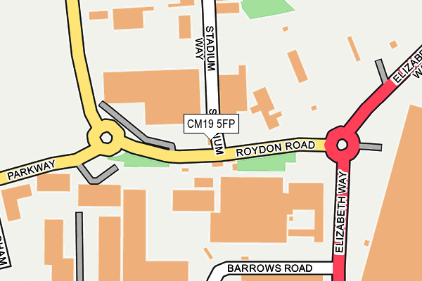 CM19 5FP map - OS OpenMap – Local (Ordnance Survey) CM19 5FP map - OS OpenMap – Local (Ordnance Survey)
