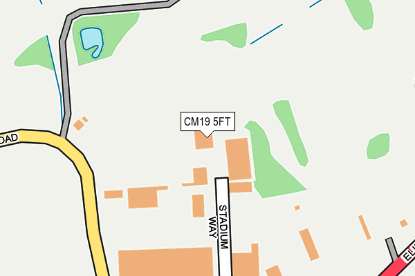 CM19 5FT map - OS OpenMap – Local (Ordnance Survey) CM19 5FT map - OS OpenMap – Local (Ordnance Survey)