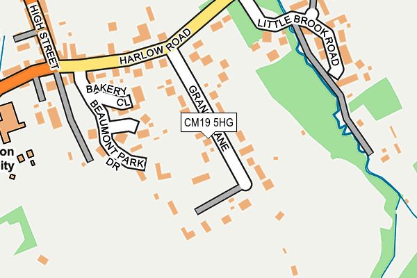 CM19 5HG map - OS OpenMap – Local (Ordnance Survey) CM19 5HG map - OS OpenMap – Local (Ordnance Survey)