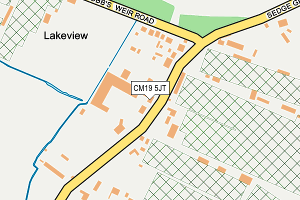 CM19 5JT map - OS OpenMap – Local (Ordnance Survey) CM19 5JT map - OS OpenMap – Local (Ordnance Survey)