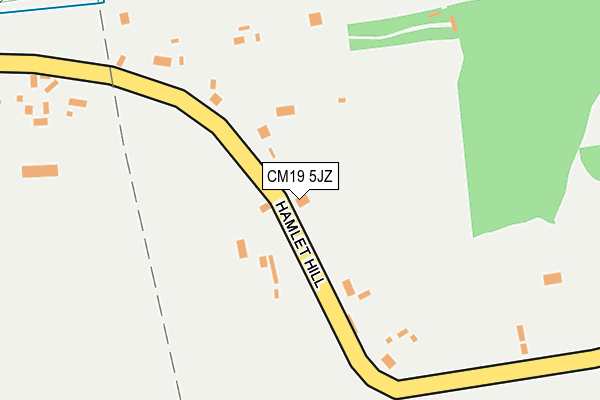 CM19 5JZ map - OS OpenMap – Local (Ordnance Survey)