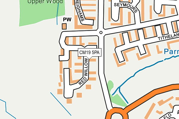 CM19 5PA map - OS OpenMap – Local (Ordnance Survey) CM19 5PA map - OS OpenMap – Local (Ordnance Survey)