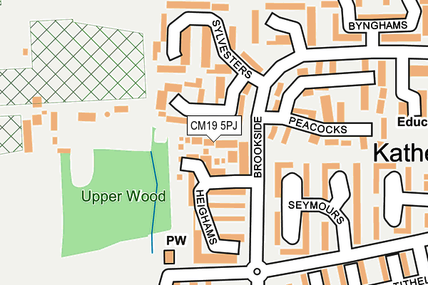 CM19 5PJ map - OS OpenMap – Local (Ordnance Survey) CM19 5PJ map - OS OpenMap – Local (Ordnance Survey)