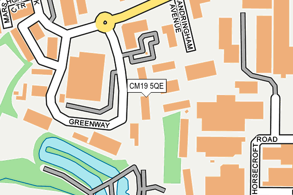 CM19 5QE map - OS OpenMap – Local (Ordnance Survey)