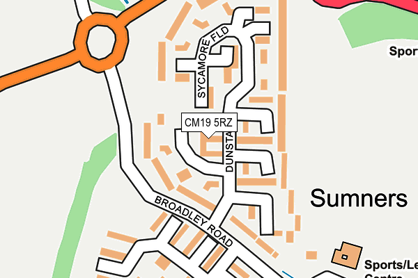 CM19 5RZ map - OS OpenMap – Local (Ordnance Survey) CM19 5RZ map - OS OpenMap – Local (Ordnance Survey)