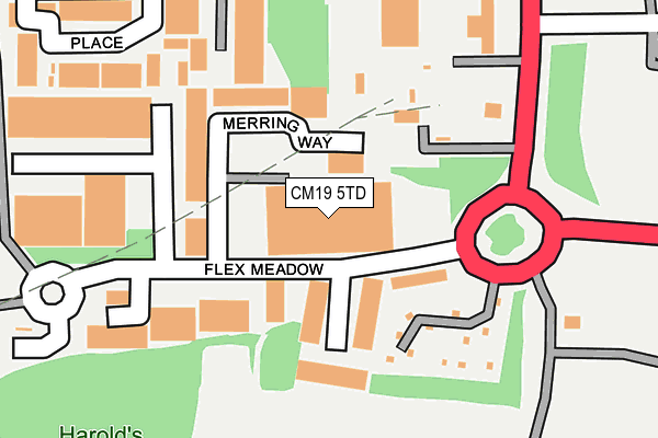 CM19 5TD map - OS OpenMap – Local (Ordnance Survey) CM19 5TD map - OS OpenMap – Local (Ordnance Survey)