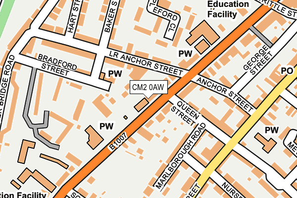 CM2 0AW map - OS OpenMap – Local (Ordnance Survey) CM2 0AW map - OS OpenMap – Local (Ordnance Survey)