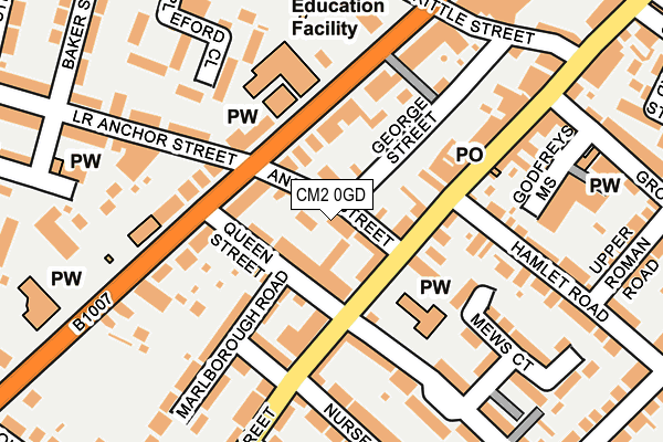 CM2 0GD map - OS OpenMap – Local (Ordnance Survey)
