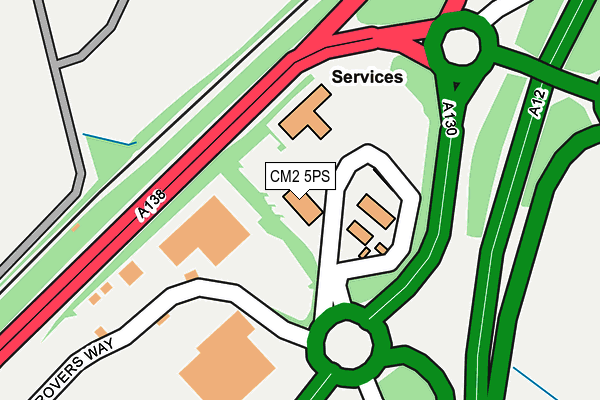 CM2 5PS map - OS OpenMap – Local (Ordnance Survey) CM2 5PS map - OS OpenMap – Local (Ordnance Survey)