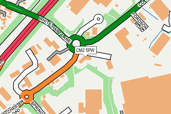 CM2 5PW map - OS OpenMap – Local (Ordnance Survey) CM2 5PW map - OS OpenMap – Local (Ordnance Survey)