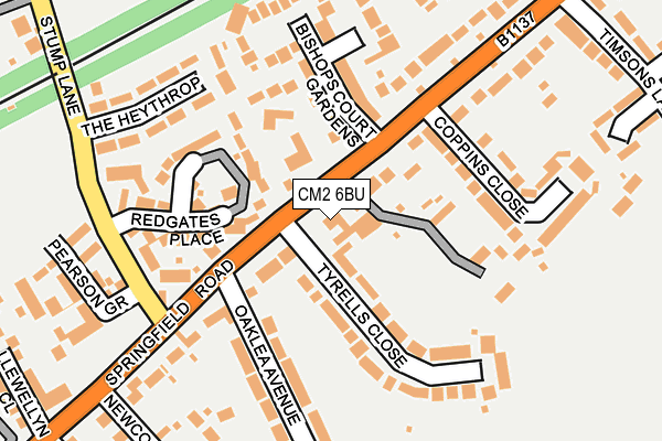 CM2 6BU map - OS OpenMap – Local (Ordnance Survey) CM2 6BU map - OS OpenMap – Local (Ordnance Survey)