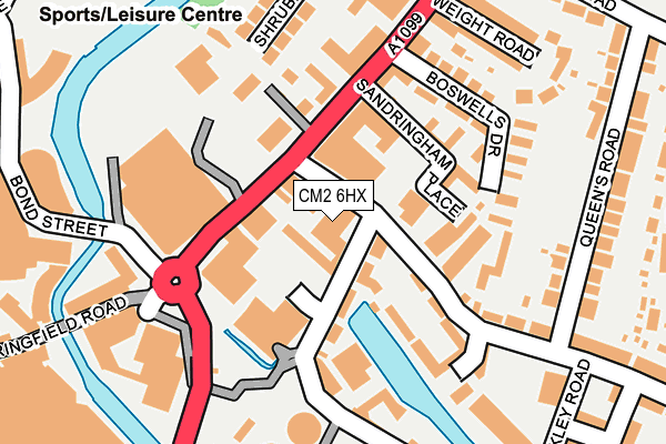 CM2 6HX map - OS OpenMap – Local (Ordnance Survey) CM2 6HX map - OS OpenMap – Local (Ordnance Survey)