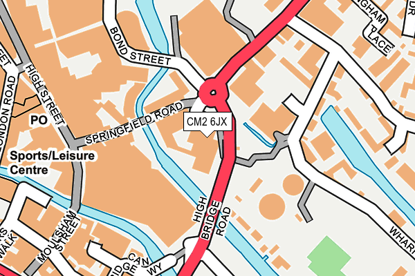 CM2 6JX map - OS OpenMap – Local (Ordnance Survey) CM2 6JX map - OS OpenMap – Local (Ordnance Survey)