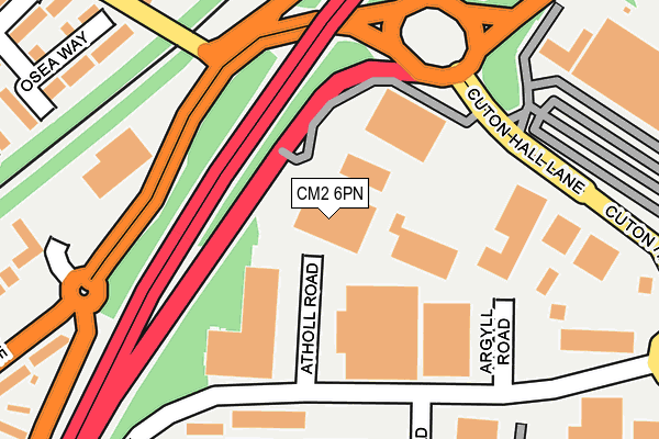 CM2 6PN map - OS OpenMap – Local (Ordnance Survey) CM2 6PN map - OS OpenMap – Local (Ordnance Survey)