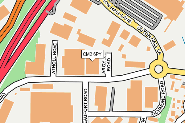CM2 6PY map - OS OpenMap – Local (Ordnance Survey) CM2 6PY map - OS OpenMap – Local (Ordnance Survey)