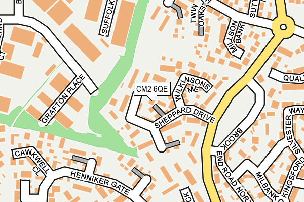 CM2 6QE map - OS OpenMap – Local (Ordnance Survey) CM2 6QE map - OS OpenMap – Local (Ordnance Survey)