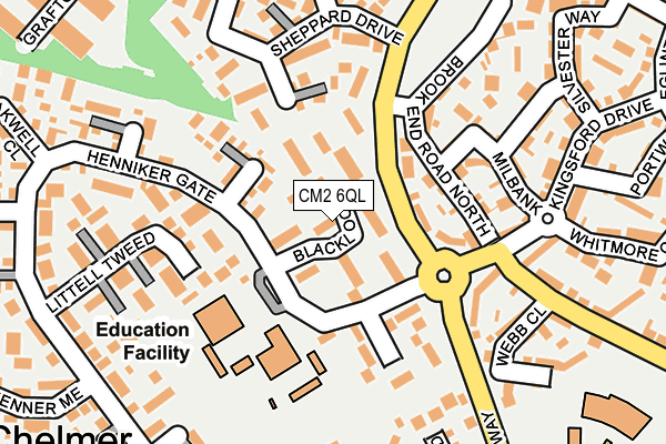 CM2 6QL map - OS OpenMap – Local (Ordnance Survey) CM2 6QL map - OS OpenMap – Local (Ordnance Survey)