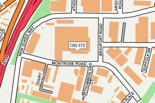 CM2 6TE map - OS OpenMap – Local (Ordnance Survey) CM2 6TE map - OS OpenMap – Local (Ordnance Survey)
