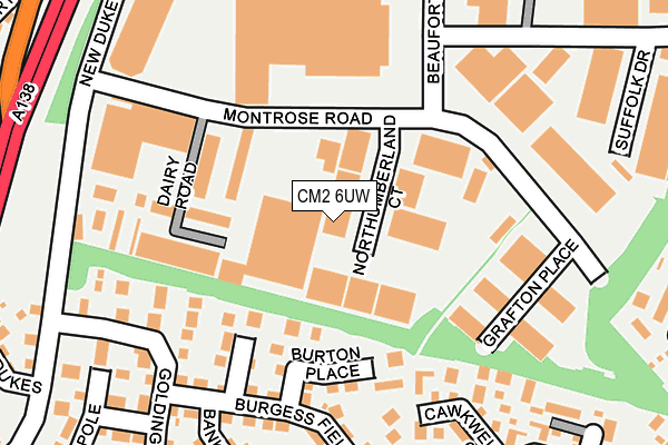 CM2 6UW map - OS OpenMap – Local (Ordnance Survey) CM2 6UW map - OS OpenMap – Local (Ordnance Survey)
