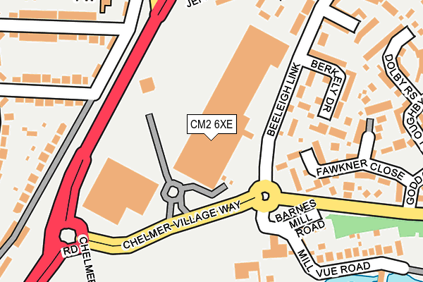 CM2 6XE map - OS OpenMap – Local (Ordnance Survey) CM2 6XE map - OS OpenMap – Local (Ordnance Survey)