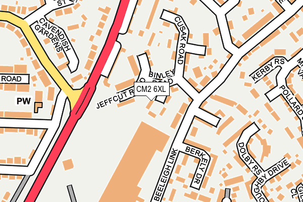 CM2 6XL map - OS OpenMap – Local (Ordnance Survey) CM2 6XL map - OS OpenMap – Local (Ordnance Survey)