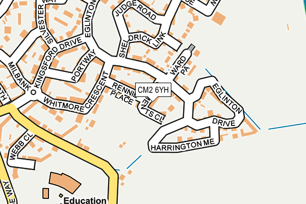 CM2 6YH map - OS OpenMap – Local (Ordnance Survey) CM2 6YH map - OS OpenMap – Local (Ordnance Survey)