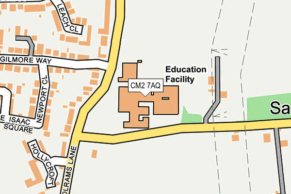 CM2 7AQ map - OS OpenMap – Local (Ordnance Survey)