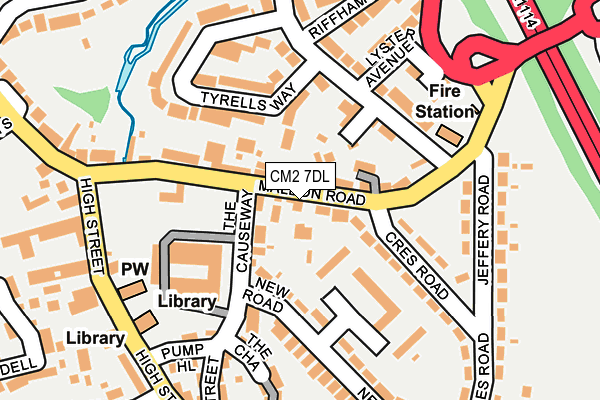 CM2 7DL map - OS OpenMap – Local (Ordnance Survey) CM2 7DL map - OS OpenMap – Local (Ordnance Survey)