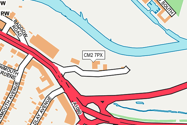 CM2 7PX map - OS OpenMap – Local (Ordnance Survey) CM2 7PX map - OS OpenMap – Local (Ordnance Survey)
