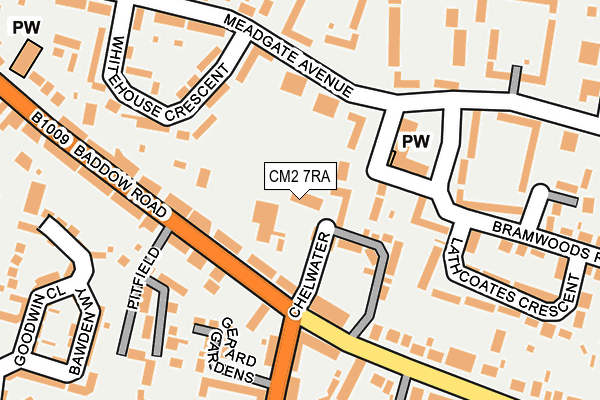 CM2 7RA map - OS OpenMap – Local (Ordnance Survey) CM2 7RA map - OS OpenMap – Local (Ordnance Survey)