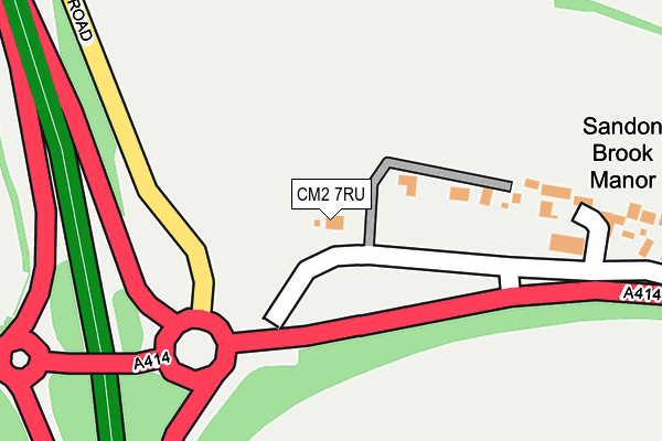 CM2 7RU map - OS OpenMap – Local (Ordnance Survey) CM2 7RU map - OS OpenMap – Local (Ordnance Survey)