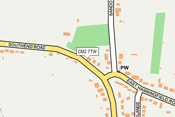 CM2 7TW map - OS OpenMap – Local (Ordnance Survey) CM2 7TW map - OS OpenMap – Local (Ordnance Survey)