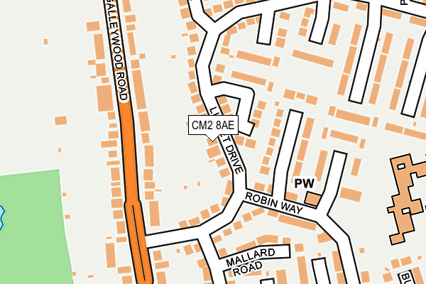 CM2 8AE map - OS OpenMap – Local (Ordnance Survey) CM2 8AE map - OS OpenMap – Local (Ordnance Survey)