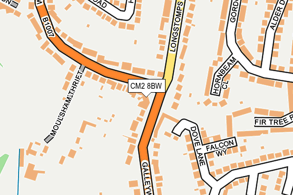 CM2 8BW map - OS OpenMap – Local (Ordnance Survey) CM2 8BW map - OS OpenMap – Local (Ordnance Survey)