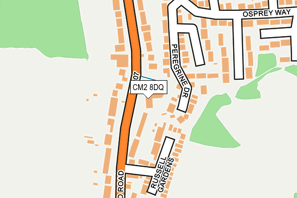 CM2 8DQ map - OS OpenMap – Local (Ordnance Survey) CM2 8DQ map - OS OpenMap – Local (Ordnance Survey)