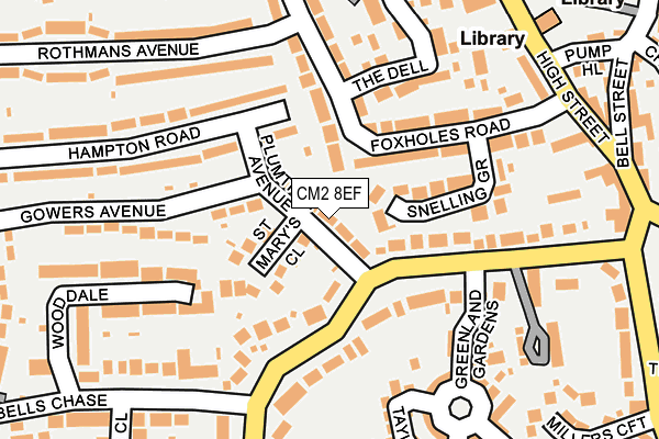 CM2 8EF map - OS OpenMap – Local (Ordnance Survey) CM2 8EF map - OS OpenMap – Local (Ordnance Survey)