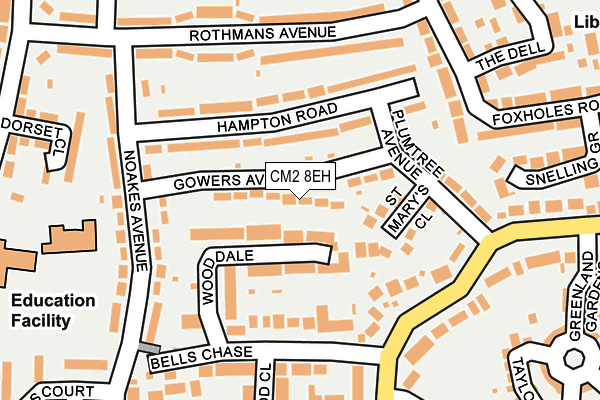 CM2 8EH map - OS OpenMap – Local (Ordnance Survey) CM2 8EH map - OS OpenMap – Local (Ordnance Survey)