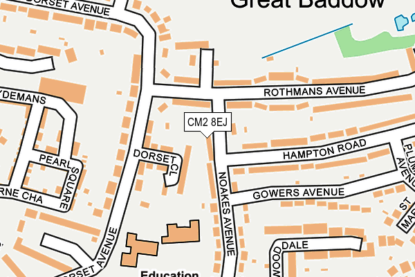 CM2 8EJ map - OS OpenMap – Local (Ordnance Survey) CM2 8EJ map - OS OpenMap – Local (Ordnance Survey)