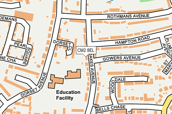 CM2 8EL map - OS OpenMap – Local (Ordnance Survey) CM2 8EL map - OS OpenMap – Local (Ordnance Survey)