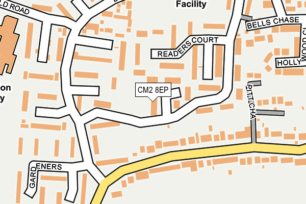 CM2 8EP map - OS OpenMap – Local (Ordnance Survey) CM2 8EP map - OS OpenMap – Local (Ordnance Survey)