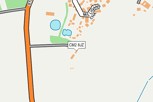 CM2 8JZ map - OS OpenMap – Local (Ordnance Survey) CM2 8JZ map - OS OpenMap – Local (Ordnance Survey)