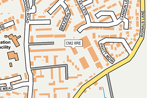 CM2 8RE map - OS OpenMap – Local (Ordnance Survey) CM2 8RE map - OS OpenMap – Local (Ordnance Survey)