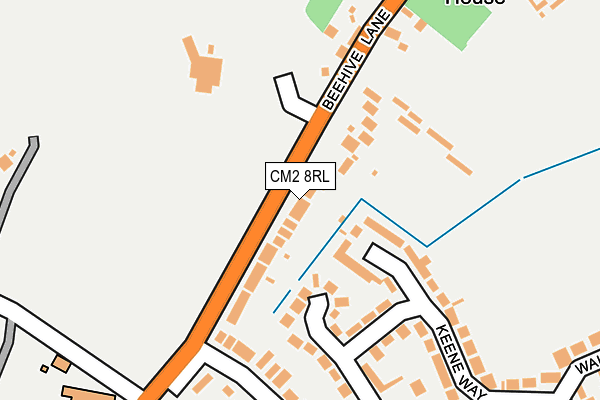 CM2 8RL map - OS OpenMap – Local (Ordnance Survey) CM2 8RL map - OS OpenMap – Local (Ordnance Survey)