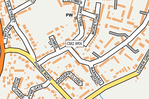 CM2 8RX map - OS OpenMap – Local (Ordnance Survey) CM2 8RX map - OS OpenMap – Local (Ordnance Survey)